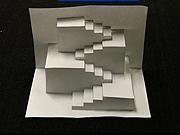 Dvojité 3D schody z papiera - ako vyrobiť dvojité 3D schody z papiera