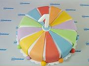 Farebná torta - ako ozdobiť tortu k 1.narodeninám -