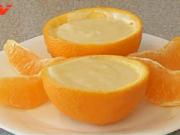 Puding v pomaranči - recept na puding v pomaranči