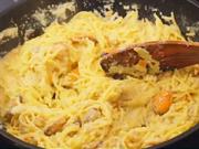Špagety s mušľami - recept na špagety a la Poulette