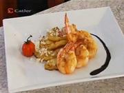 Grilované krevety - recept na krevety na grile s ananásom a kokosom