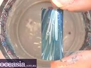 Gelové nechty - vodný mramor