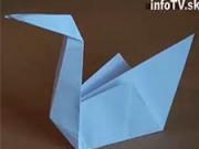 Papierová labuť - ako poskladať labuť z papiera