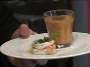 Gazpacho s krevetami - recept na studenú letnú polievku Gazpacho / gaspačo  s marinovanými  krevetami