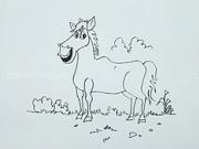 Ako sa kreslí kôň - Ako nakresliť koňa - kreslenie koňa