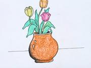 Ako nakreslit tulipany - kreslenie tulipánov