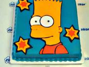 Torta Bart Simpson - návod na tortu s Bártom