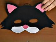 Mačka z papiera  - karnevalová maska mačky z papiera