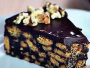 Nepečená čokoládová torta - recept na čokoládovú tortu so sušienkami