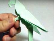 Papagáj z papiera - ako poskladať papierového papagája 