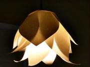 Lampa z papiera - papierové tienidlo na lampu v tvare kvetu 