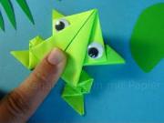 Žaba z papiera - skákajúca papierová žaba